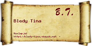 Bledy Tina névjegykártya